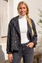 Italian Black Jacket with Collar, Long Sleeves, Buttons, and Pockets—Casual Jacquard Woven Velvet Jacket 64 64