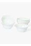 Set of 6 White Opal Glass Cereal and Soup Bowl, Dishwasher & Microwave Safe Round Bowls fo