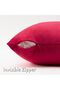أغطية وسائد زخرفية من قماش المخمل الأحمر للأريكة والسرير، عبوة من قطعتين، غطاء وسادة ناعم - 4