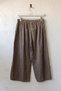 Italian Taupe Color Mink-Trimmed, Elasticated Hem, Corduroy Oversized Woven Pants 102 68 - 3