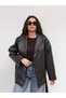 Blazer-Style Leather Jacket with Shawl Collar and Belted Design - 4