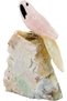 Latas Natural Hand Carved Rose Quartz with Citrine Parrot Bird in Raw Stone for Home Decoration Gift 01 - 2