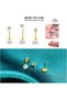 Threadless Nose Studs, 6 PCS 20G Gold Filled Flat Back Studs with CZ Stones, Hypoallergenic Threadle - 3