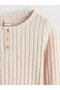 Alita City Lcw Kids Ecru Oval Collar Girls' T-Shirt with a Difference - 4