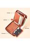 Men's Genuine Leather Wallet RFID Blocking Protection, Large Capacity Bifold Multi-card Leather Wall - 4