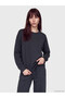 TWO MT SHOP QUALITY XSIDE Anthracite Soft Touch Oversized Women's Sweatshirt
