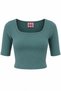 Crop Top, Women's Crop Top, Women's Stretch Fabric Bodysuit, Women's Basic Blouse - 7