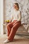 Italian Orange-Elasticated Wide-Leg Corduroy Oversized Woven Pants 102 68 - 8