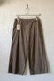 Italian Taupe Color Mink Shirt Collar, Wide-Leg, Slim-Fit Corduroy Woven Top and Bottom Set 77-102 70-68 - 3