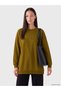 TWO MT SHOP QUALITY Green 2-Thread Brushed Inside Printed Comfort & Relax Women's Sweatshirt Tunic
