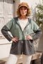Italian Khaki Hooded Long-Sleeve Zippered Pocket Knit Jacket 75 75 - 7