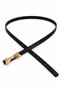 Women's Thin Buckled Belt with Bow Detail – Stylish Belt for Pants and Dresses, Available in Gold and Silver Buckle Options - 3