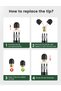 2 in 1 Capacitive Stylus Pens for Touch Screens Switch Black+Rose - 3
