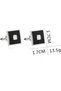 Men's Shirt Square Cufflinks (Black) - 6