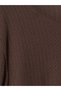 Peak New Season Brown Plus Size U-Neck Patterned Blouse - 4