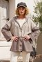 Italian Taupe Color Hooded Long-Sleeve Zippered Pocket Knit Jacket 75 75 - 7