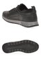 Black Genuine Leather Men's Casual Sneakers with Rubber Laces 42158 - 5