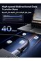 كابل USB C بقوة 240 واط، طول 1 متر، USB4 الجيل الثالث، سرعة نقل 40 جيجابت في الثانية، مخرج فيديو 8K - 2
