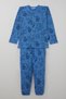 Boys' Pajama Set with "Playtime" Theme and Game Console Print, Ages 4–8, Blue
