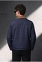 Retro-Style Velvet-Collar Coat with Pocket Detail - 3
