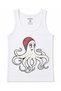 Crazy Octopus – Pink Brain Detailed Fun Cartoon Tank Top