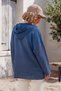 Italian Indigo Hooded Long-Sleeve Zippered Pocket Washed Knit Oversized Jacket 75 75 - 8