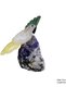 Latas Natural Hand Carved Crystal and Citrine With Green Jade Stone Parrot Bird in Amathyst Stone Base | for Home Decoration Gift 09 - 2