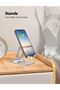 Dual Folding Cell Phone Stand, Fully Adjustable Foldable Desktop Phone Holder Cradle Dock Compatible - 3