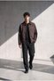 Retro-Style Velvet-Collar Coat with Pocket Detail - 3