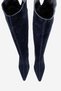 BALLY Navy Suede Genuine Leather Women's Low-Heeled Boots - 4