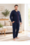 REALMOOD Men's Plus Size 100% Cotton Pajama Set, Long-Sleeved, Relaxed Fit