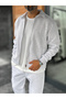 Light Gray Sweatshirt with Zipper and Collar MRK-2876
