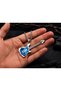 Stainless Steel Rock Music-Themed Blue Electric Guitar Necklace - 2