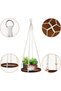 Macrame Plant Hanger,74 * 30cm Hanging Planter Shelf Brown - 3