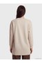 LCW EVERYDAY Beige Scuba Fabric Printed Oversized Women's Sweatshirt Tunic—The ALITA CITY Difference - 4