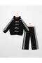 3-Strand Boys' and Girls' Outfit with Japanese Button Detail and a Zip Detail - 2