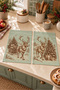 Woodland Deer and Sled-Patterned Digitally Printed 2-Piece Kitchen Towel Set, 35x55 cm - 2