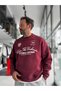 Burgundy "Nothing" Unprinted Washed Sweatshirt HM - 5