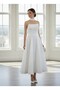Strapless, Beaded, Flared Wedding and Engagement Dress - 2