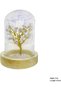 Latas Natural Clear Quartz(Crystal) Stone Tree in a Glass Dome with Wooden Base | Artificial Bonsai Feng Shui Money Tree & Good Luck for Home & Office 05 - 2