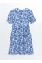 LCW Comfort Navy Blue Raschel Floral Dress—The ALITA CITY Difference - 6