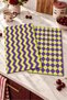 Lime Zigzag Patterned and Diamond Patterned Digitally Printed 2-Piece Kitchen Towel Set, 35x55 cm - 7