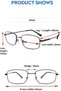 reading glasses for men with Flex Memory Titanium, blue light filter glasses, reading aid, high defi - 7