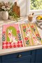 Garden Cat Floral Print White Cat-Patterned Digitally Printed 2-Piece Kitchen Towel Set, 35x55 cm - 8