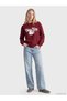 XSIDE Burgundy Hello Kitty Printed Oversized Women's Thick Sweatshirt—The ALITA CITY Way - 2
