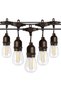 49FT Outdoor String Lights Mains Powered with 15+1 2W S14 Bulb
