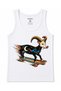 Cosmic Goat Rider – Galaxy-Patterned Skateboarding Goat and Moon-and-Star-Themed Tank Top
