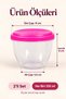 Set of 2 Pink Portable Yogurt Containers with Two Compartments for Storing Granola, Oats, and Nuts—Lunch Box, 350 ml - 3