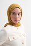 Symmetric Jacquard Italian Silk Shawl Mustard - 2