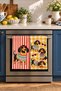 Retro Dachshund with Sweater and Glasses Dog-Printed Digitally Printed 2-Piece Kitchen Towel Set, 35x55 cm